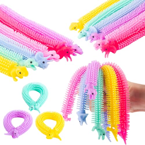 SSKHE 6 Stück Dinosaurier Stretchy String Stretchy Strings Sensorische Fidget Spielzeug für Kinder & Erwachsene mit Autismus und von SSKHE