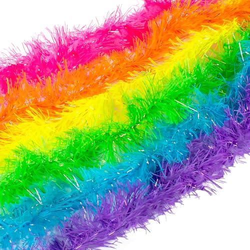 SSKHE Bunte Federboas, künstliche flauschige Boa, Federboas, Dekorationen, Verkleidung für Damen, Kostüm, DIY, Hochzeit, Party, Tanzen, Heimdekoration, 6 Stück SSKHE Bunte Federboas, künstliche flauschige Boa, Federboas, Dekorationen, Verkleidung für Damen, Kostüm, DIY, Hochzeit, Party, Tanzen, Heimdekoration, 6 Stück von SSKHE