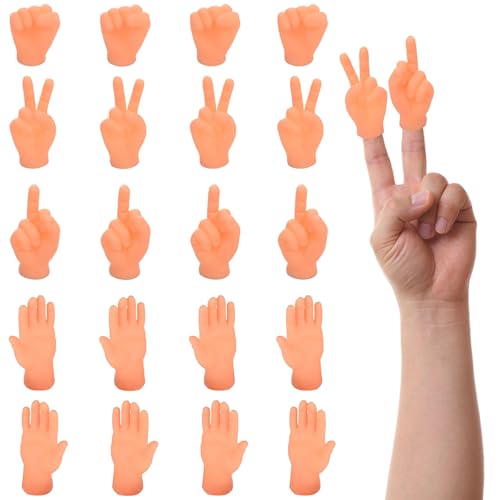 SSKHE Fingerhandschuh-Spielset, Set mit 20 Teilen, voller Spaß, Requisiten für Spiele und Streiche, kann Verschiedene Gesten Machen, geeignet für Halloween, Weihnachten von SSKHE