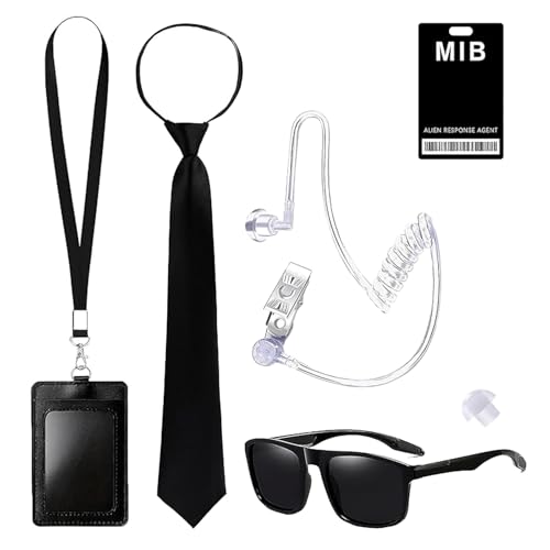 SSKHE Secret Service Themed Clothing Set, Professional Spy Style Accessory Combination, 4 Piece Special Agent Exclusive Cloth, Suitable for Role Playing Parties Halloween SSKHE Secret Service Themed Clothing Set, Professional Spy Style Accessory Combination, 4 Piece Special Agent Exclusive Cloth, Suitable for Role Playing Parties Halloween von SSKHE