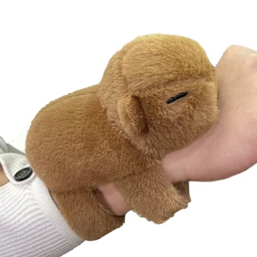 Süßes Capybara Kuscheltier, Interaktives Schnapparband, Plüschtier für Mädchen, Lustiges Geschenk, Spielzeug für Kinder, Einzigartiges Armband. (capybara-turtle) von SSKHE
