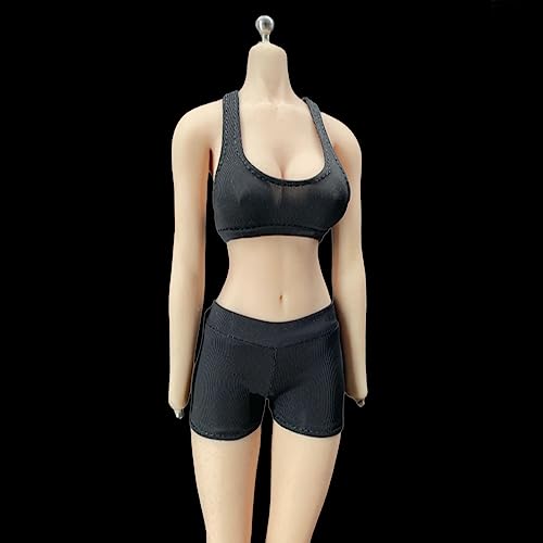 1:6 Scale Figure Clothes Vest + Shorts for 1/6 30.5 cm Female Action Figure Doll Clothes (Black) von SSbeauty M