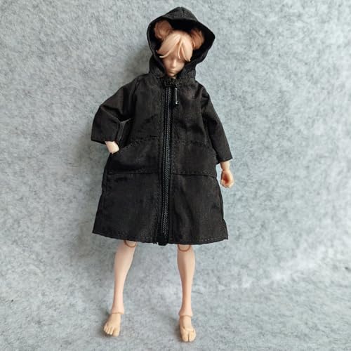 SSbeauty M 1:12 Scale Figure Clothes Long Coat for 1:12 15.2 cm Female Action Figure Doll Clothes (Black) von SSbeauty M