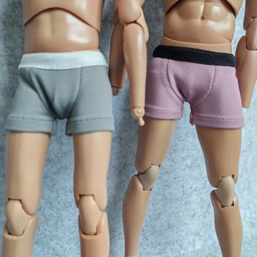 SSbeauty M 2 x 1/6 benutzerdefinierte Herrenunterwäsche für 30,5 cm große männliche Actionfigur, Puppenkleidung, Spielzeug (grau + lila) von SSbeauty M
