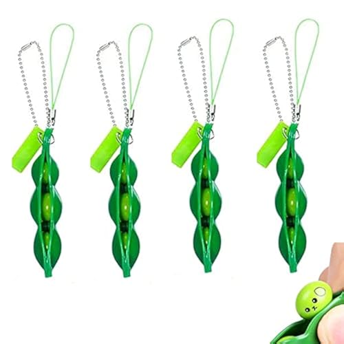 4 Stück Squeeze Bean Schlüsselanhänger,Squeeze Toys Edamame Squeeze Bean Spielzeug Keychain Bohnen-Fidget Toys Anti Stress Spielzeug,für Erwachsene Kinder Entlastende Reduziert Angstzustände 4 Stück Squeeze Bean Schlüsselanhänger,Squeeze Toys Edamame Squeeze Bean Spielzeug Keychain Bohnen-Fidget Toys Anti Stress Spielzeug,für Erwachsene Kinder Entlastende Reduziert Angstzustände von SSyang