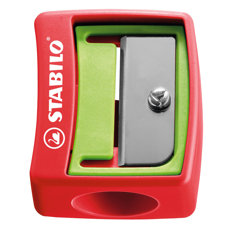 Anspitzer STABILO® woody 3in1 für extradicke Stifte in rot/grün von STABILO®
