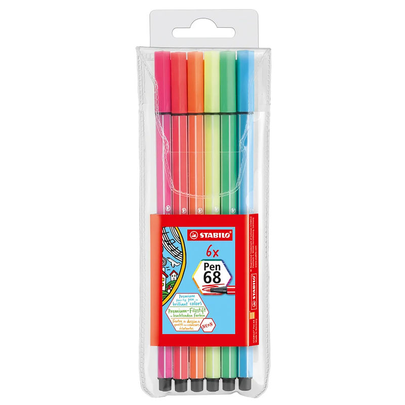 Filzstift STABILO® Pen 68 Premium neon 6er-Pack von STABILO®