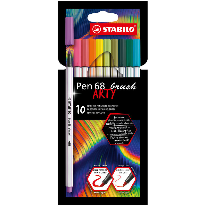 Filzstift STABILO® Pen 68 ARTY brush 10er-Pack von STABILO®