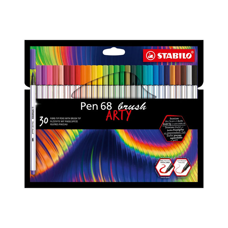 Filzstift STABILO® Pen 68 ARTY brush 30er-Pack von STABILO®