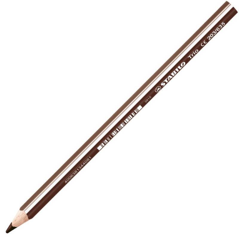 STABILO Buntstift Trio dick, Sets Einzeln, Farbe  dunkelbraun von STABILO