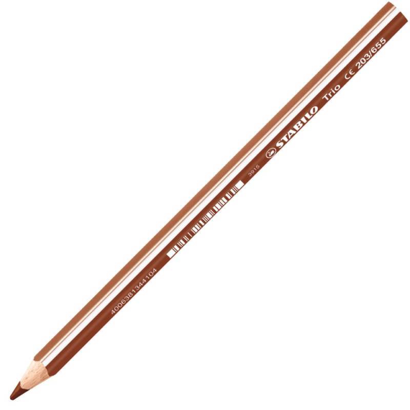 STABILO Buntstift Trio dick, Sets Einzeln, Farbe hellbraun von STABILO