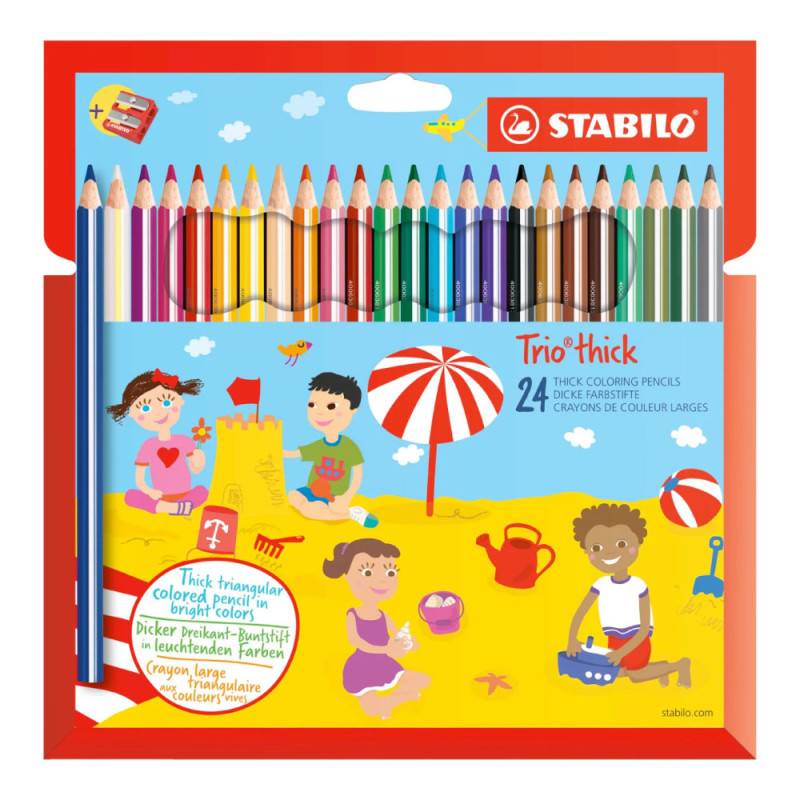 STABILO Buntstift Trio dick, Sets Sets, STABILO Sets 24er Set + Spitzer STABILO Buntstift Trio dick, Sets Sets, STABILO Sets 24er Set + Spitzer von STABILO