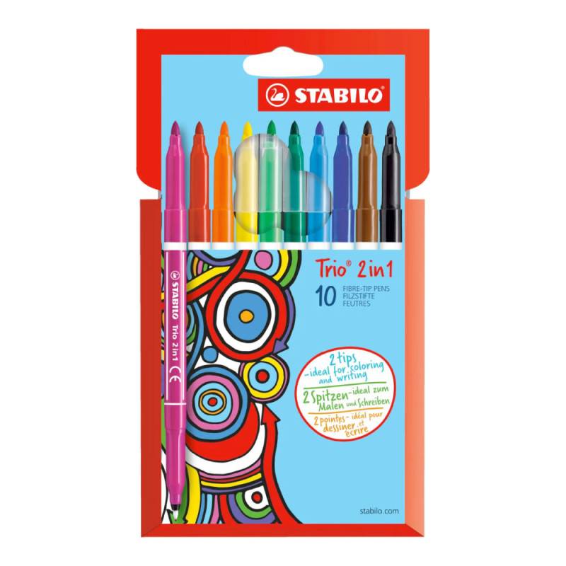 STABILO Filzstift und Fineliner Trio 2 in 1 - 10er Set STABILO Filzstift und Fineliner Trio 2 in 1 - 10er Set von STABILO
