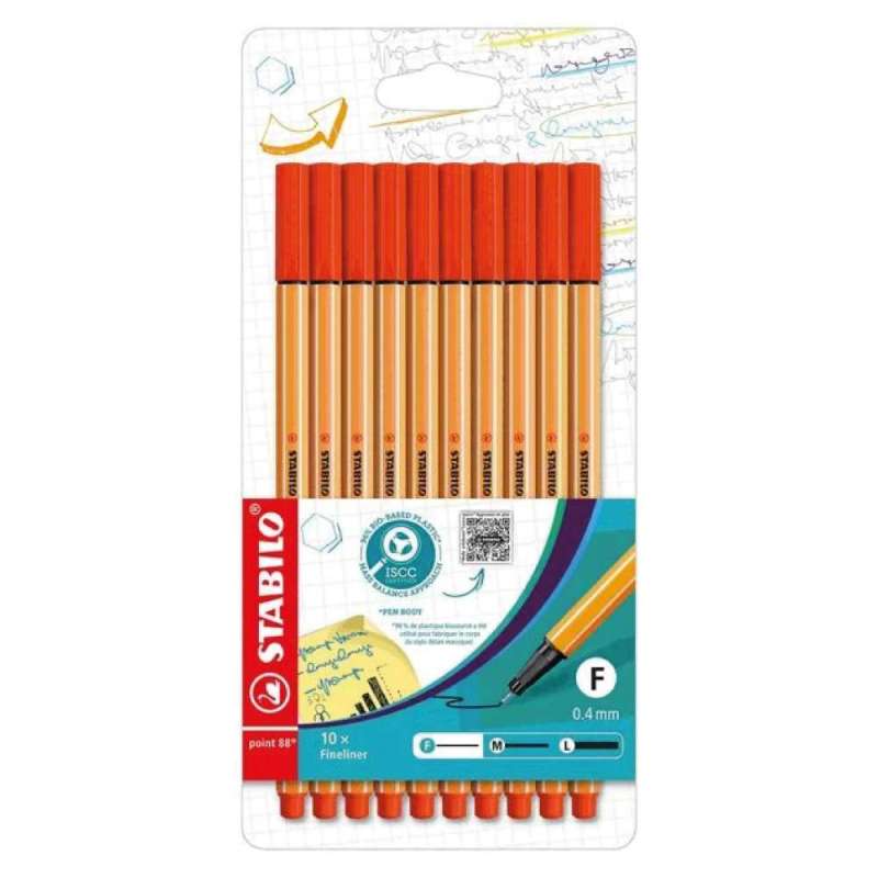STABILO Fineliner point 88, Sets Sets, STABILO Sets 10er Set rot von STABILO
