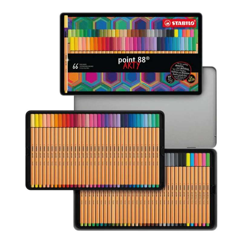 STABILO Fineliner point 88 ARTY, STABILO Sets 66er Set Metalletui STABILO Fineliner point 88 ARTY, STABILO Sets 66er Set Metalletui von STABILO