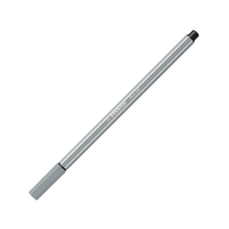 STABILO Premium Filzstift Pen 68, Sets Einzeln, Farbe mittelgrau von STABILO