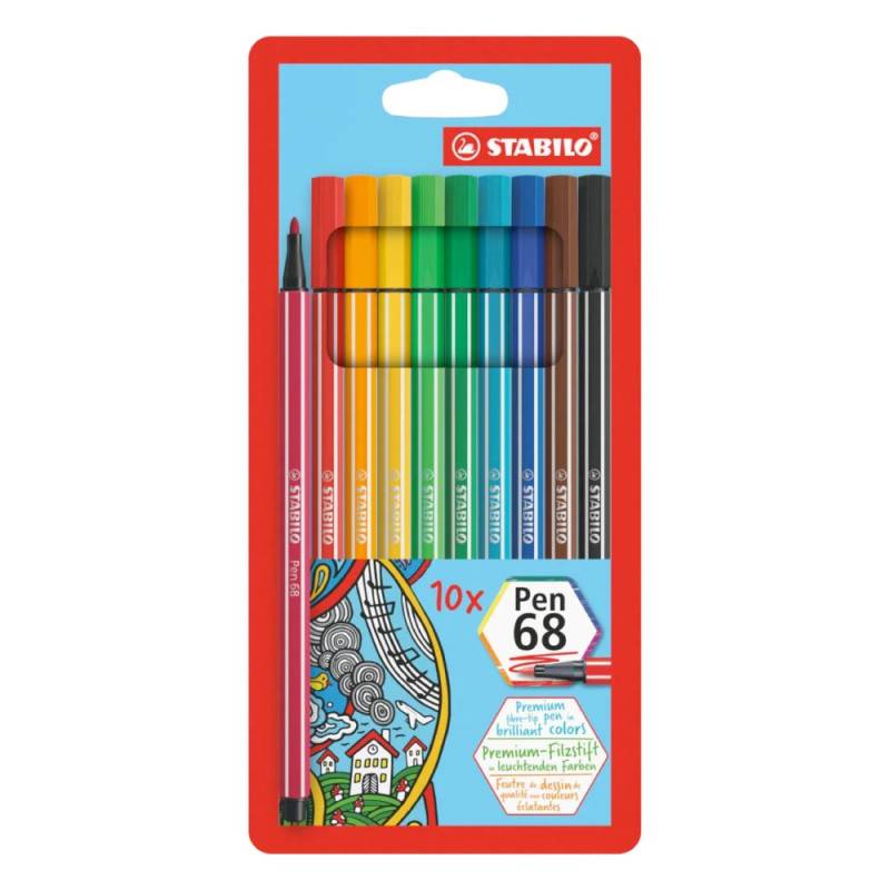 STABILO Premium Filzstift Pen 68, Sets Sets, STABILO Sets 10er Set von STABILO