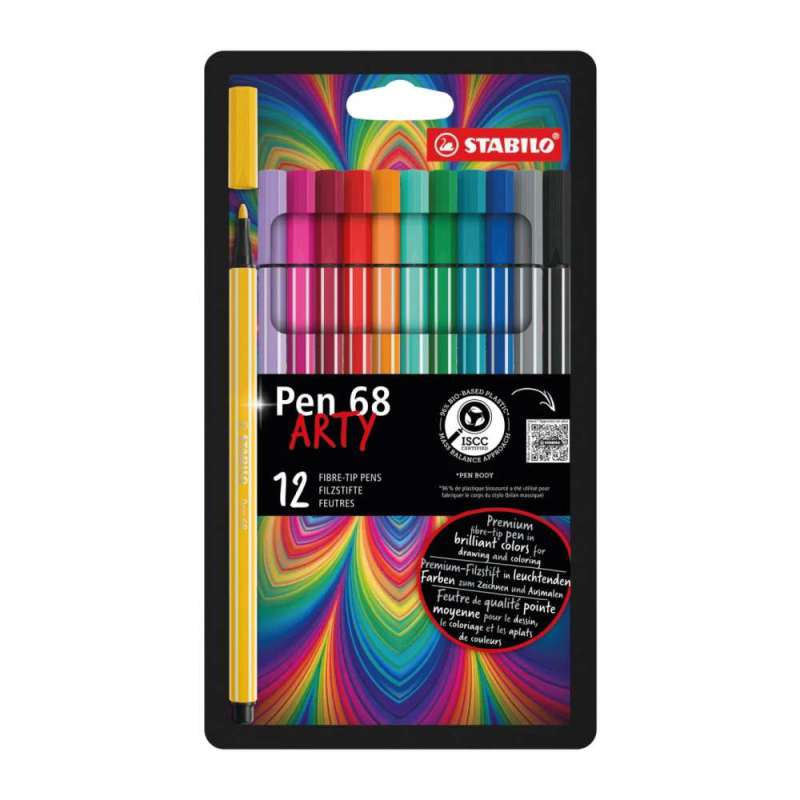 STABILO Premium Filzstift Pen 68 ARTY, STABILO Sets 12er Set von STABILO