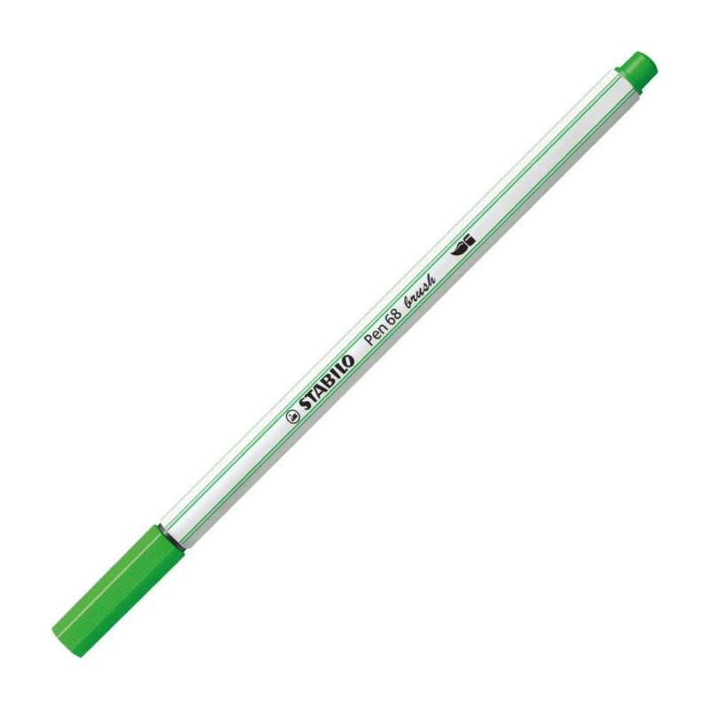 STABILO Premium-Filzstift Pen 68 brush, Sets Einzeln, Farbe laubgrün hell von STABILO