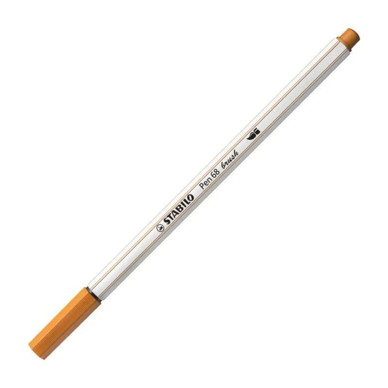 STABILO Premium-Filzstift Pen 68 brush, Sets Einzeln, Farbe  ocker dunkel von STABILO