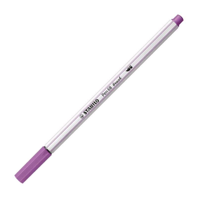 STABILO Premium-Filzstift Pen 68 brush, Sets Einzeln, Farbe pflaume von STABILO