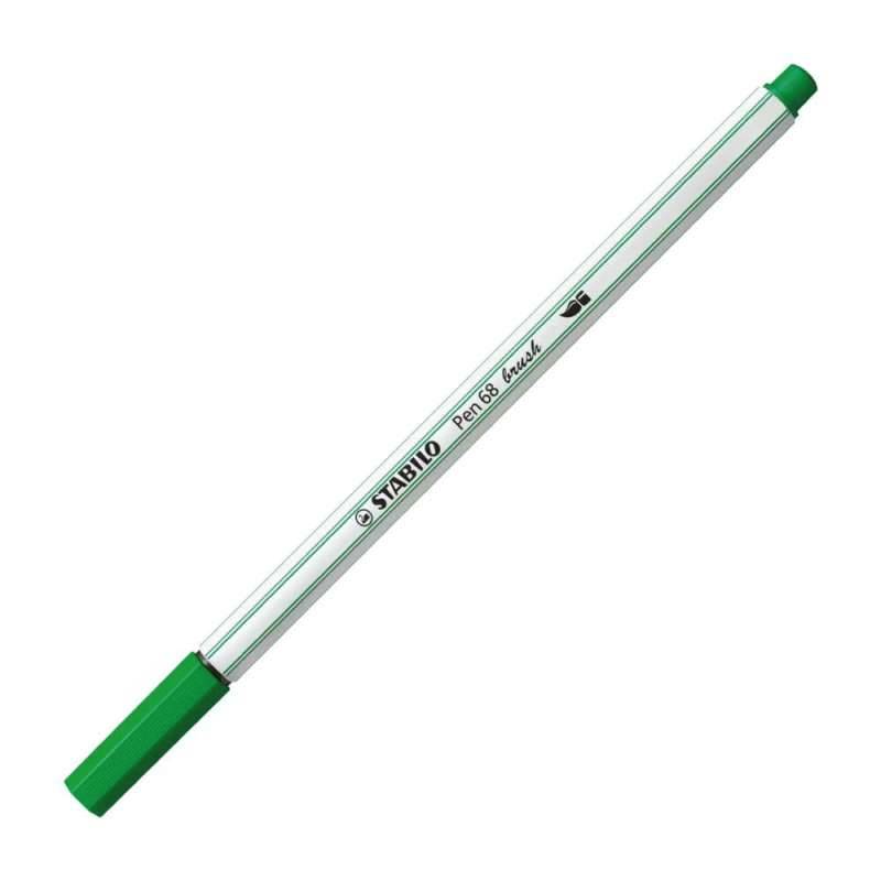 STABILO Premium-Filzstift Pen 68 brush, Sets Einzeln, Farbe smaragdgrün von STABILO