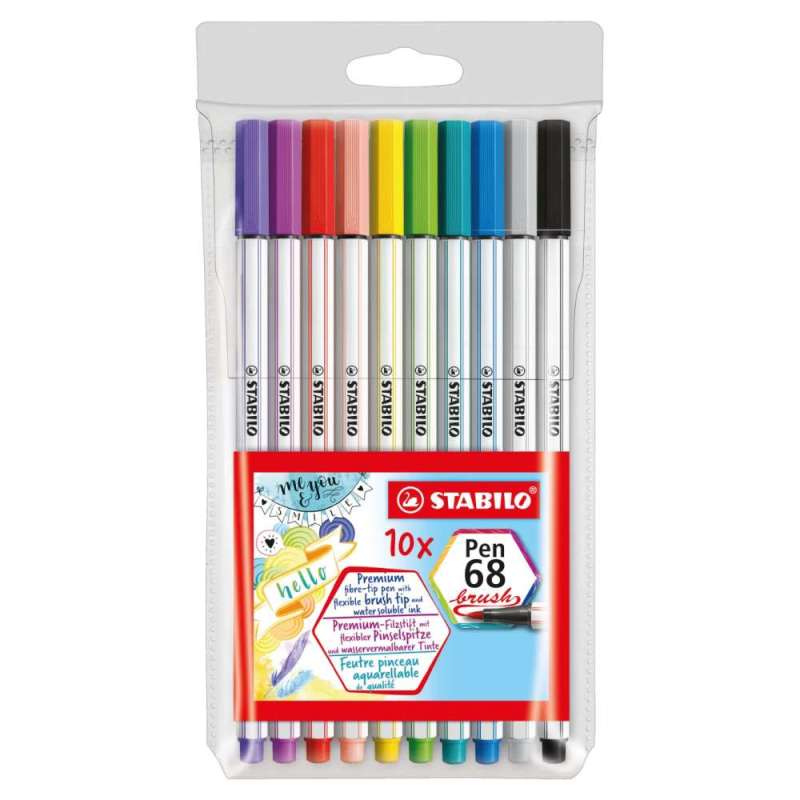STABILO Premium-Filzstift Pen 68 brush, Sets Sets, STABILO Sets 10er Set von STABILO