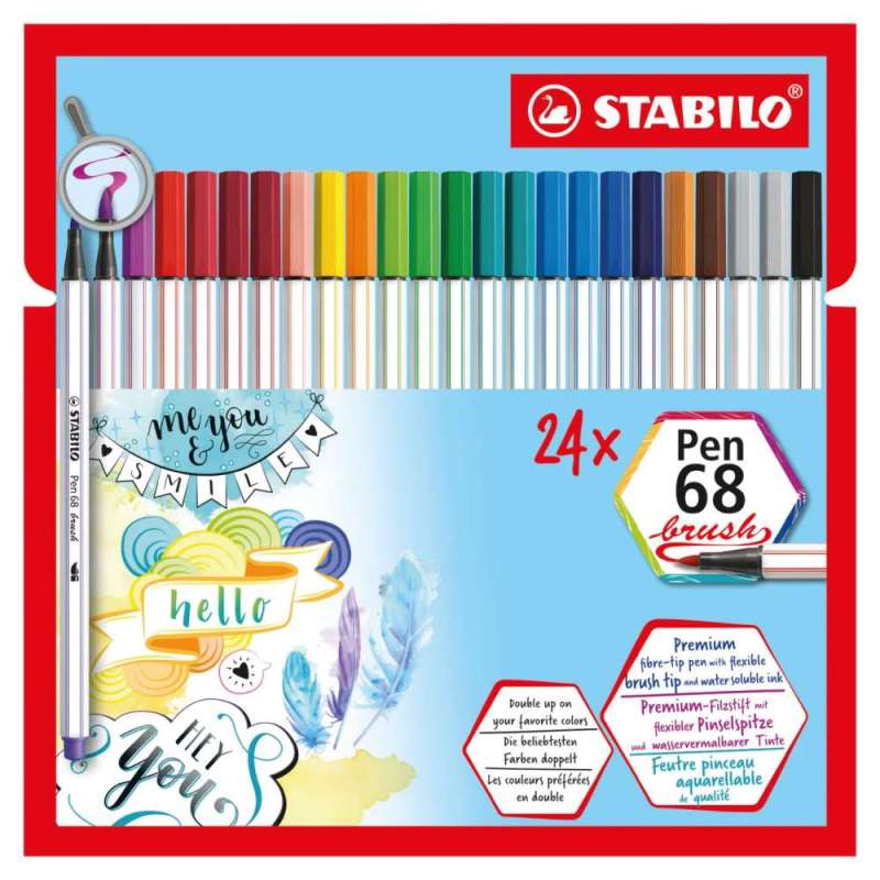 STABILO Premium-Filzstift Pen 68 brush, Sets Sets, STABILO Sets 24er Set STABILO Premium-Filzstift Pen 68 brush, Sets Sets, STABILO Sets 24er Set von STABILO