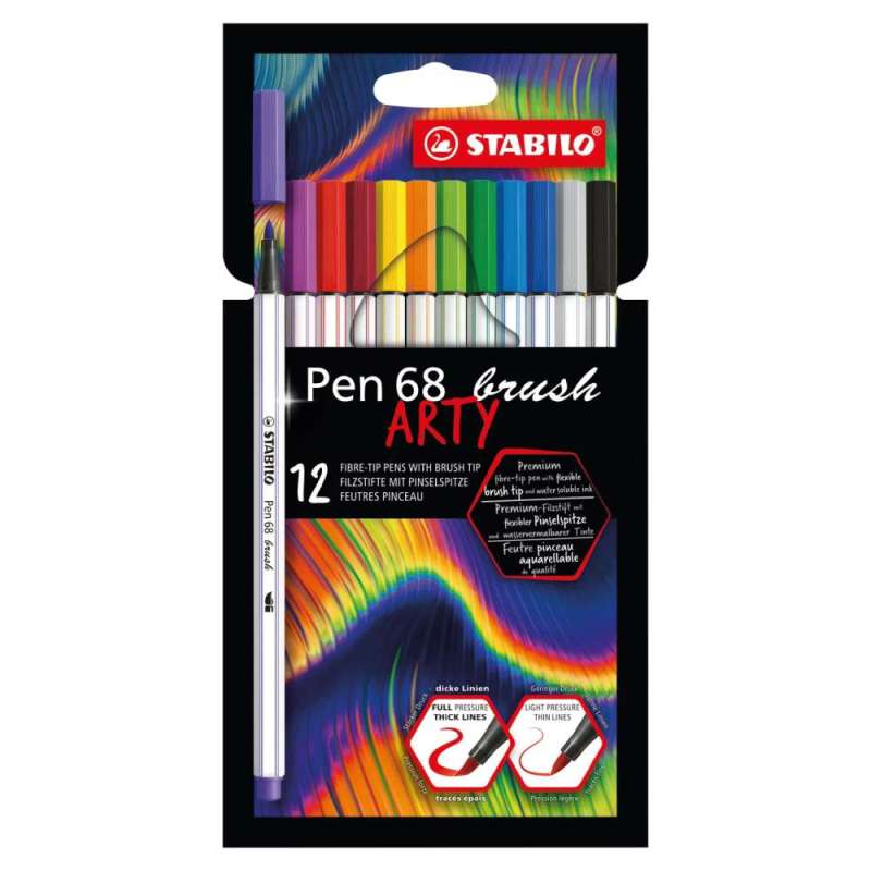 STABILO Premium-Filzstift Pen 68 brush ARTY, STABILO Sets 12er Set STABILO Premium-Filzstift Pen 68 brush ARTY, STABILO Sets 12er Set von STABILO