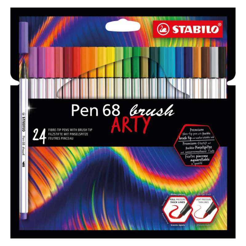 STABILO Premium-Filzstift Pen 68 brush ARTY, STABILO Sets 24er Set STABILO Premium-Filzstift Pen 68 brush ARTY, STABILO Sets 24er Set von STABILO