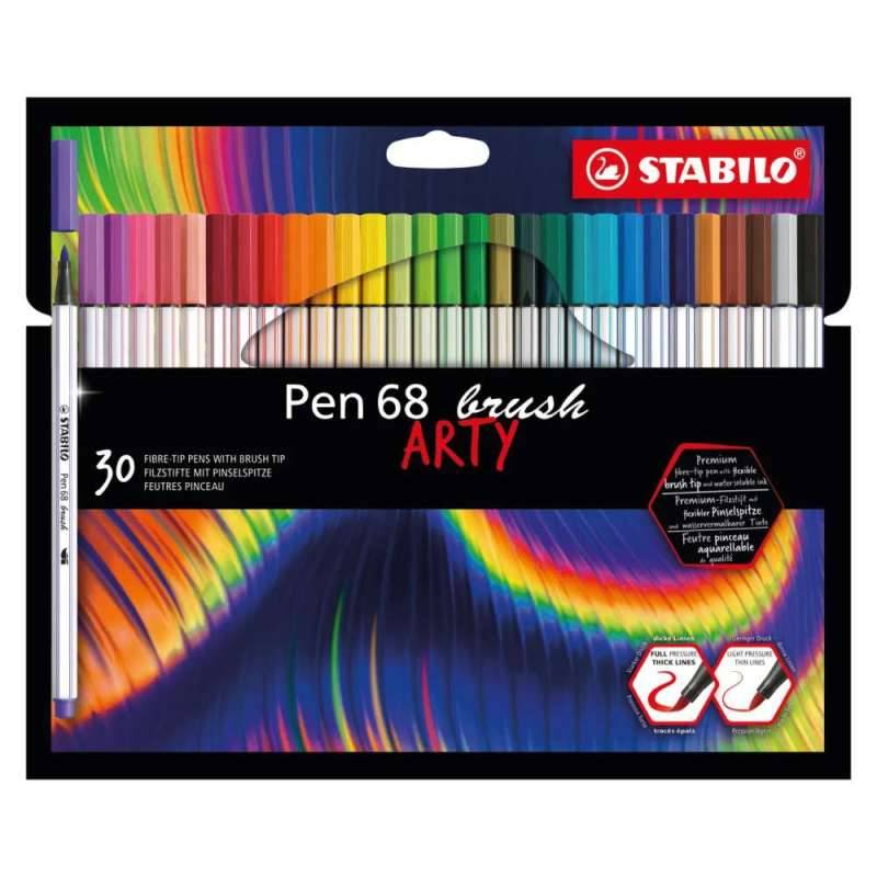 STABILO Premium-Filzstift Pen 68 brush ARTY, STABILO Sets 30er Set von STABILO