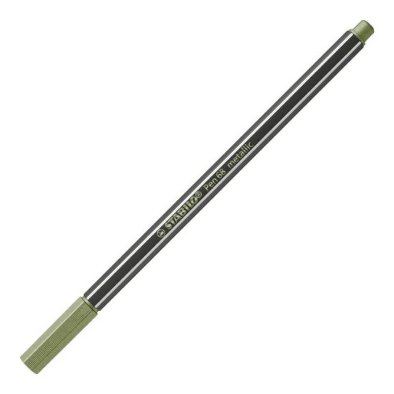 STABILO Premium Filzstift Pen 68 metallic, Sets Einzeln, STABILO Farben metallic hellgrün von STABILO