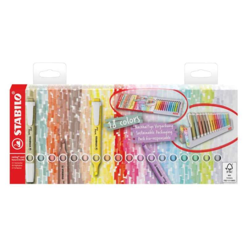 STABILO Textmarker swing cool NatureCOLORS, Sets Sets, STABILO Sets 18er Tischset STABILO Textmarker swing cool NatureCOLORS, Sets Sets, STABILO Sets 18er Tischset von STABILO