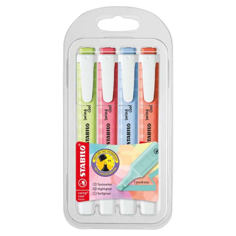STABILO Textmarker swing cool Pastell, Sets Sets, STABILO Sets 4er Set Frühlingspalette STABILO Textmarker swing cool Pastell, Sets Sets, STABILO Sets 4er Set Frühlingspalette von STABILO