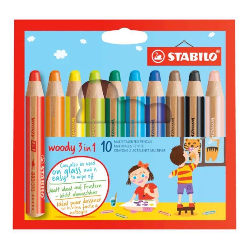 STABILO Wachsmalstifte woody 3 in 1, Sets Sets, STABILO Sets 10er Set von STABILO
