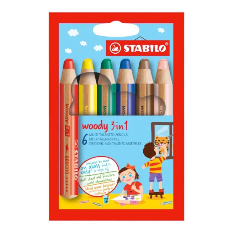 STABILO Wachsmalstifte woody 3 in 1, Sets Sets, STABILO Sets 6er Set STABILO Wachsmalstifte woody 3 in 1, Sets Sets, STABILO Sets 6er Set von STABILO