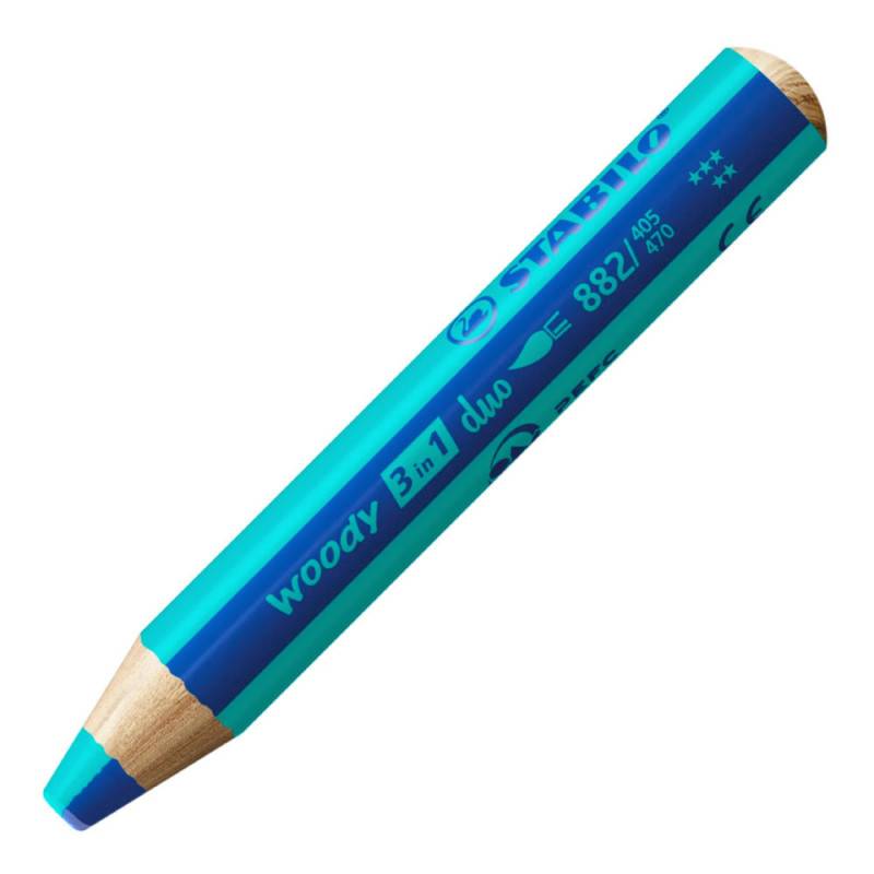 STABILO Wachsmalstifte woody 3 in 1 duo, Sets Einzeln, STABILO Farben ultramarinblau/türkis STABILO Wachsmalstifte woody 3 in 1 duo, Sets Einzeln, STABILO Farben ultramarinblau/türkis von STABILO