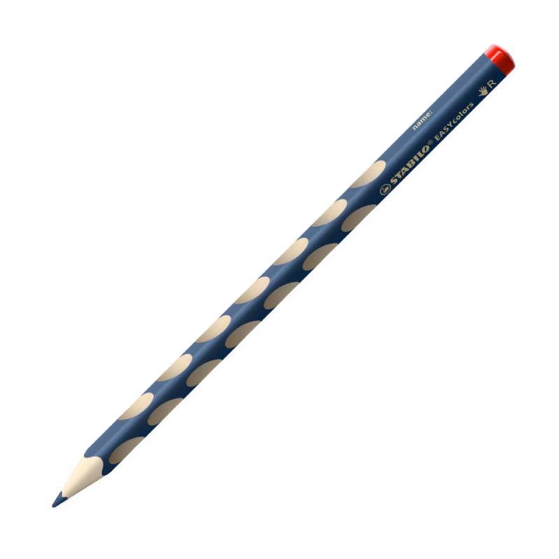 STABILO ergonomische Buntstifte EASYcolors, Sets Einzeln, Händigkeit rechtshändig, Farbe dunkelblau von STABILO
