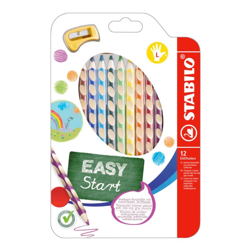 STABILO ergonomische Buntstifte EASYcolors, Sets Sets, Händigkeit linkshändig, STABILO Sets 12er Set 1 + Spitzer STABILO ergonomische Buntstifte EASYcolors, Sets Sets, Händigkeit linkshändig, STABILO Sets 12er Set 1 + Spitzer von STABILO