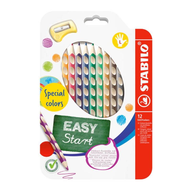 STABILO ergonomische Buntstifte EASYcolors, Sets Sets, Händigkeit linkshändig, STABILO Sets 12er Set 2 + Spitzer STABILO ergonomische Buntstifte EASYcolors, Sets Sets, Händigkeit linkshändig, STABILO Sets 12er Set 2 + Spitzer von STABILO