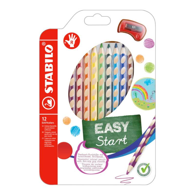 STABILO ergonomische Buntstifte EASYcolors, Sets Sets, Händigkeit rechtshändig, STABILO Sets 12er Set 1 + Spitzer STABILO ergonomische Buntstifte EASYcolors, Sets Sets, Händigkeit rechtshändig, STABILO Sets 12er Set 1 + Spitzer von STABILO