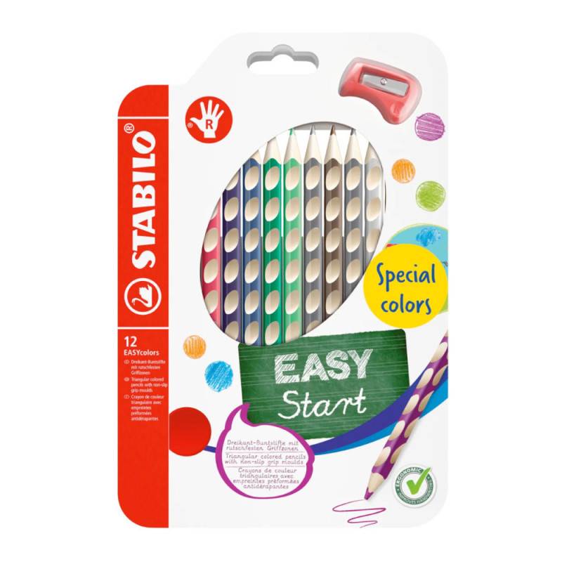 STABILO ergonomische Buntstifte EASYcolors, Sets Sets, Händigkeit rechtshändig, STABILO Sets 12er Set 2 + Spitzer STABILO ergonomische Buntstifte EASYcolors, Sets Sets, Händigkeit rechtshändig, STABILO Sets 12er Set 2 + Spitzer von STABILO