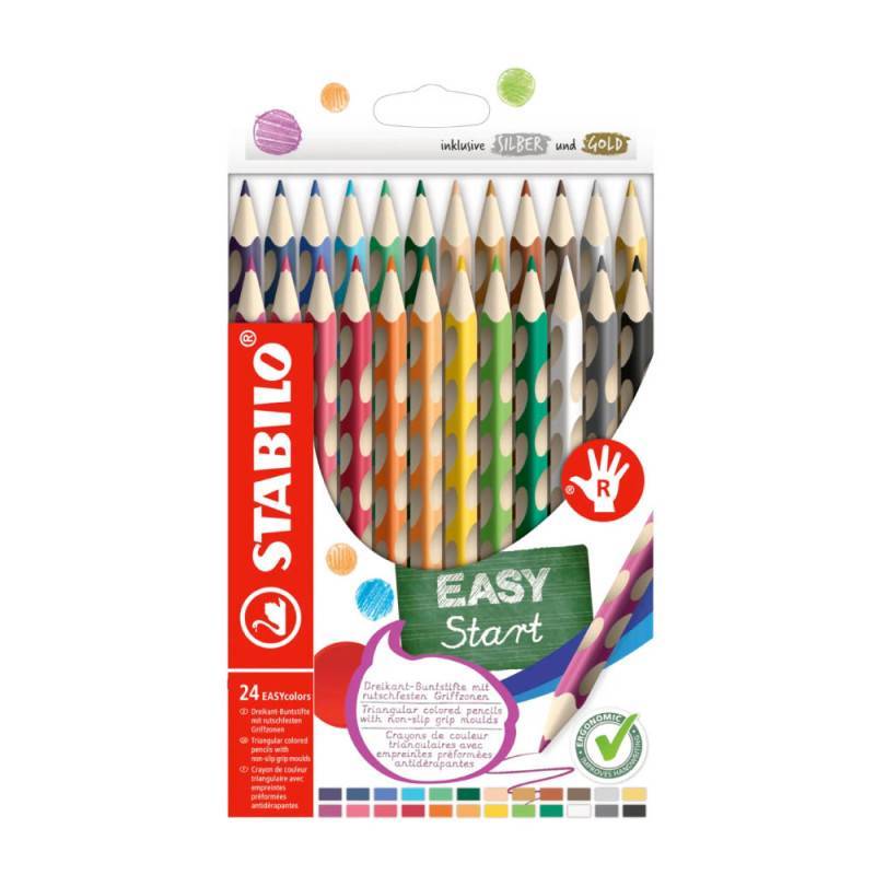 STABILO ergonomische Buntstifte EASYcolors, Sets Sets, Händigkeit rechtshändig, STABILO Sets 24er Set von STABILO