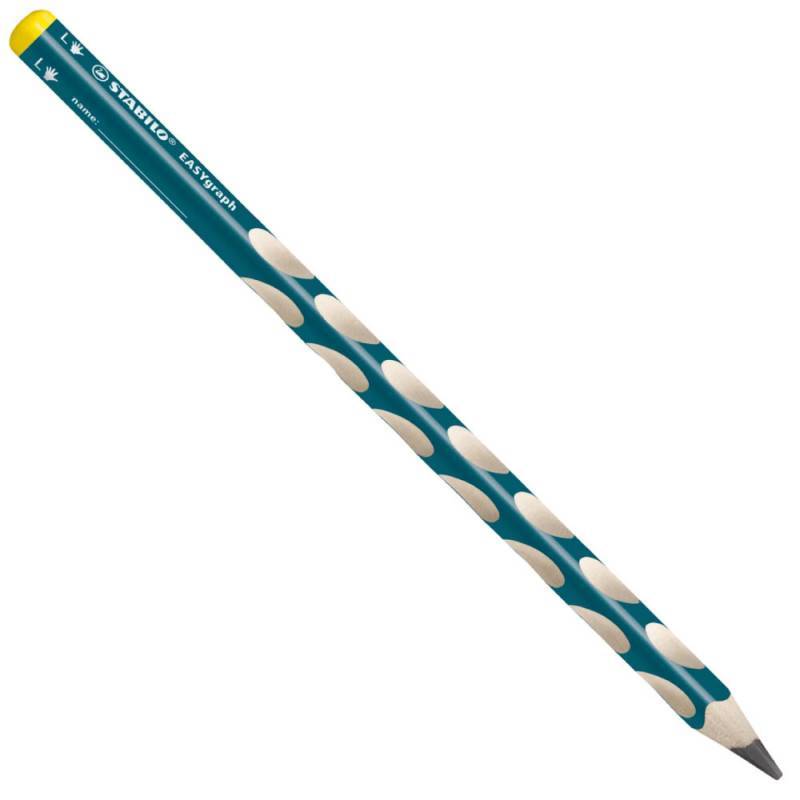 STABILO ergonomischer Bleistift EASYgraph, Händigkeit linkshändig, Härtegrad HB, Farbe petrol von STABILO