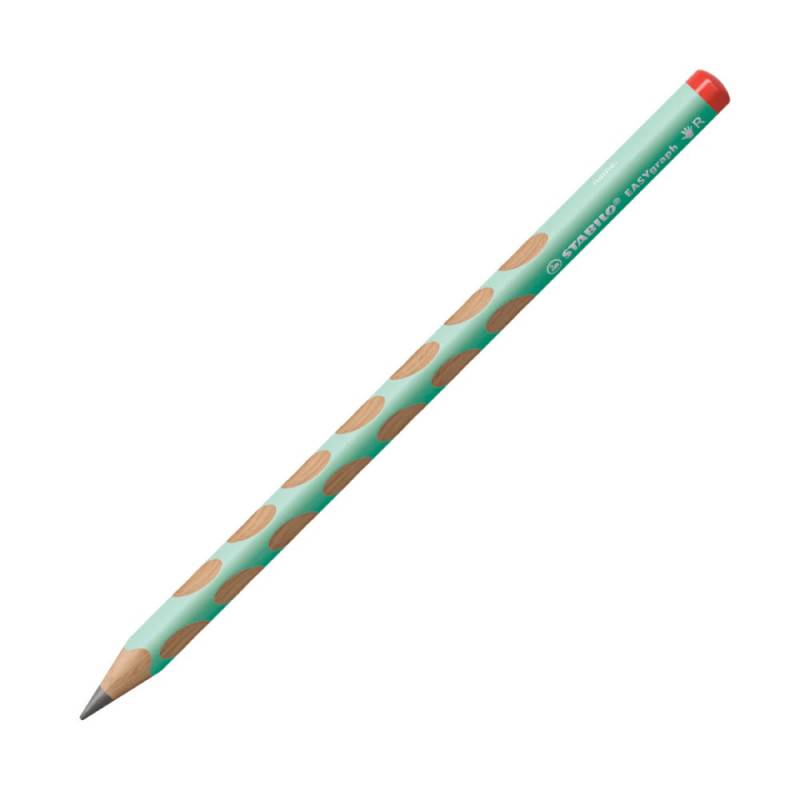 STABILO ergonomischer Bleistift EASYgraph pastell, Händigkeit rechtshändig, Härtegrad HB, Farbe pastellgrün von STABILO