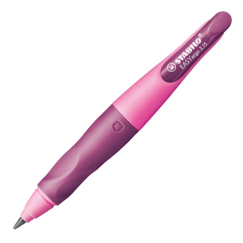 STABILO ergonomischer Druckbleistift EASYergo 3.15, Händigkeit linkshändig, STABILO Farben pink/lila von STABILO