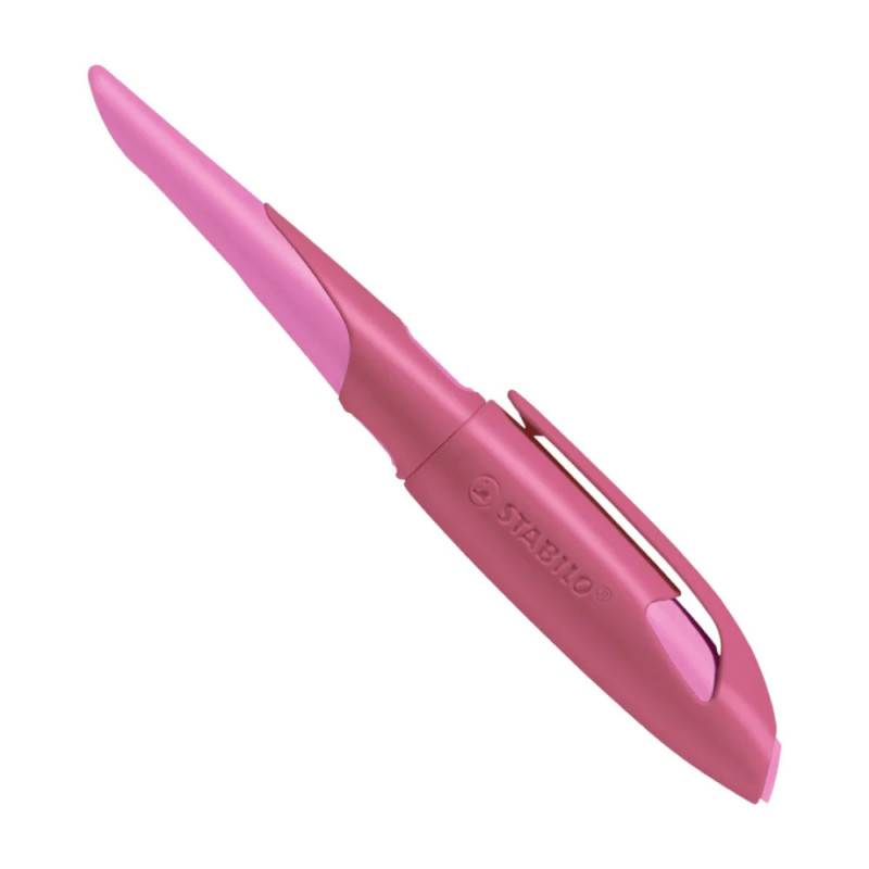 STABILO ergonomischer Schulfüller EASYbirdy, Händigkeit linkshändig, Federbreite Feder M (Standardfeder), STABILO Farben beere/pink von STABILO