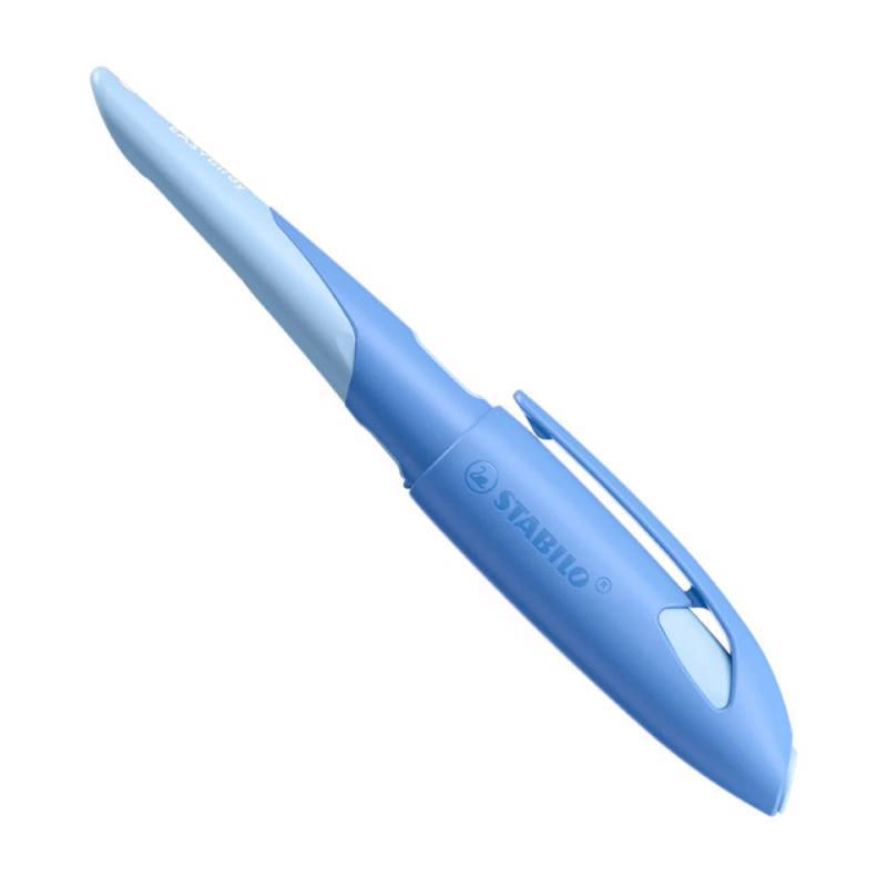 STABILO ergonomischer Schulfüller EASYbirdy pastell, Händigkeit linkshändig, Federbreite Feder A (Anfängerfeder), STABILO Farben blau/hellblau von STABILO