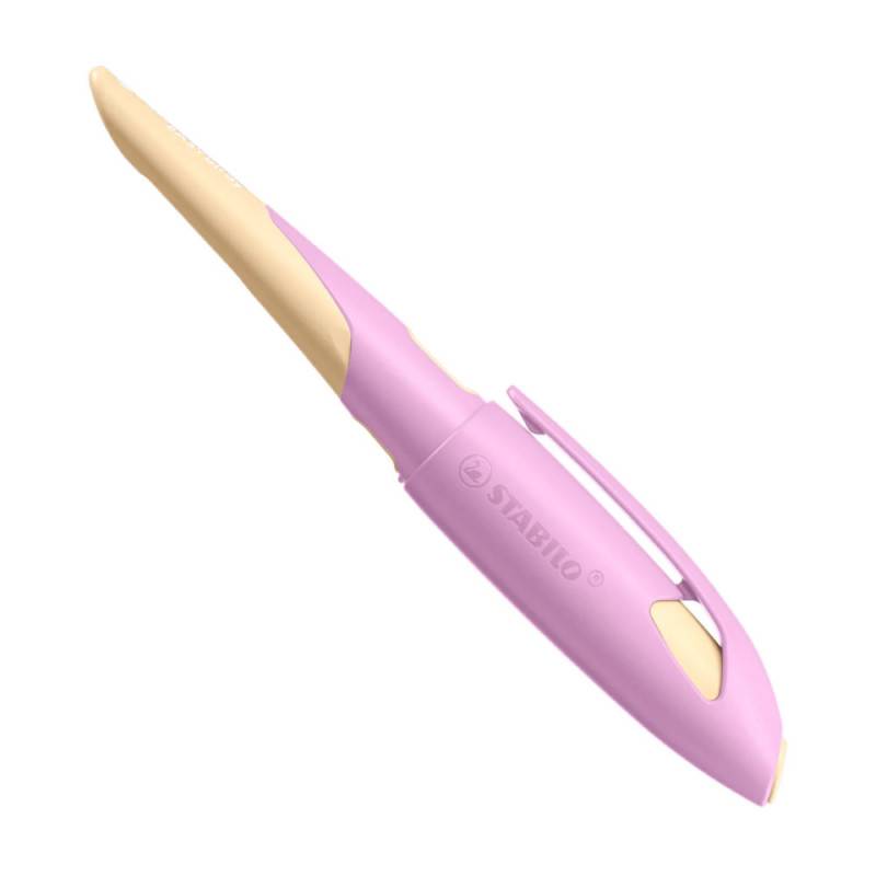 STABILO ergonomischer Schulfüller EASYbirdy pastell, Händigkeit linkshändig, Federbreite Feder A (Anfängerfeder), STABILO Farben soft pink/apricot von STABILO