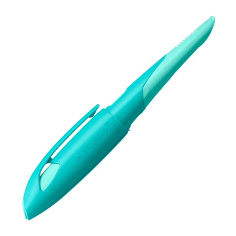 STABILO ergonomischer Schulfüller EASYbirdy pastell, Händigkeit rechtshändig, Federbreite Feder A (Anfängerfeder), STABILO Farben aqua grün/mint von STABILO